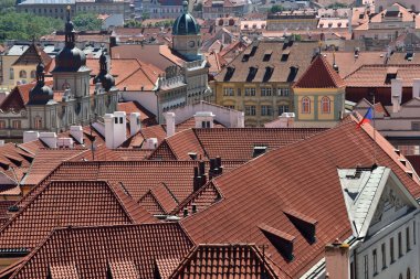 Eski Şehir Prag çatılar kiremit