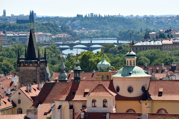 Tile roofs of the old city Prague — Stock Photo, Image