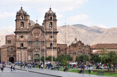 Cusco Plaza De Armas görünümü, Peru 