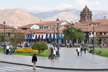 Cusco Plaza De Armas görünümü, Peru
