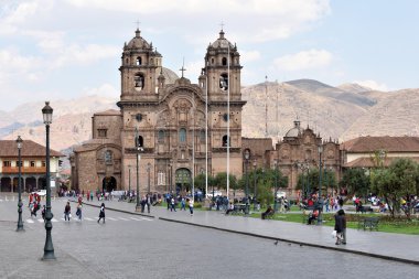 Cusco Plaza De Armas görünümü, Peru