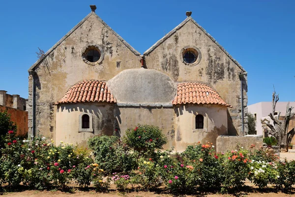 Creta Agosto Arquitectura Del Monasterio Arkadi Agosto 2020 Isla Creta — Foto de Stock