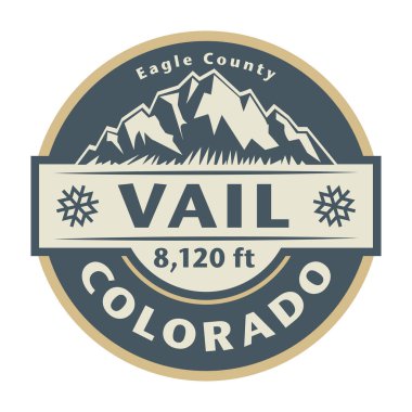 Vail Ski Resort is a ski resort located near the town of Vail in Eagle County, Colorado. Vector illustration