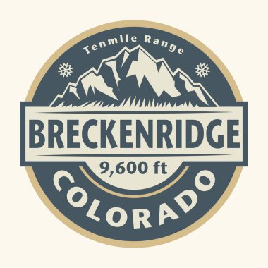 Breckenridge Ski Resort is an alpine ski resort in the western United States, in Breckenridge, Colorado. Vector illustration clipart