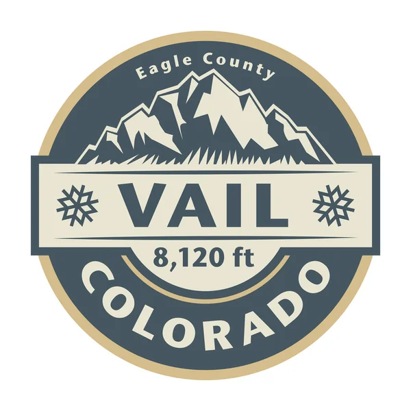 Vail Ski Resort Ski Resort Located Town Vail Eagle County — Stock Vector