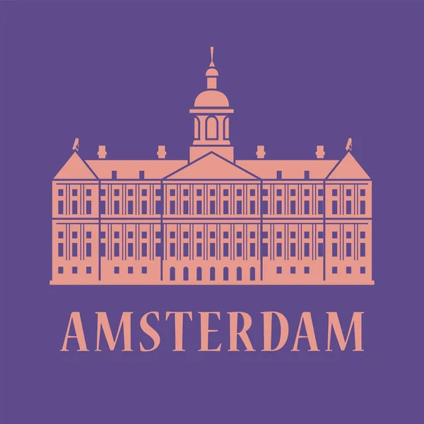 Ολλανδία Άμστερνταμ Αφηρημένη Διανυσματική Απεικόνιση — Διανυσματικό Αρχείο