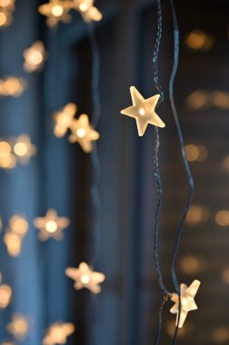 Noel ışıkları, Noel ya da yılbaşı süslemeleri, yılbaşı ışıklarıyla bulanık arka plan