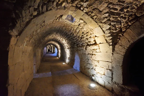 Crusader Castle Ruins Underground Karak Jordan Castillo Uno Los Tres —  Fotos de Stock