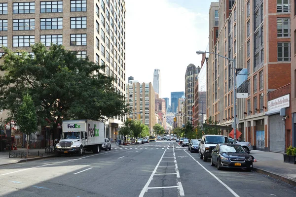 Nova Iorque Agosto Rua Manhattan Agosto 2017 Nova York Manhattan — Fotografia de Stock