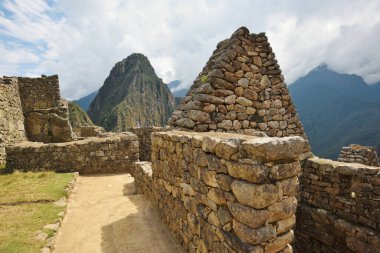Machu Picchu, Peru, Güney Amerika 'nın kalıntıları.