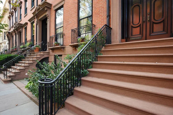 Traditionelle Häuser Brooklyn Heights New York City — Stockfoto