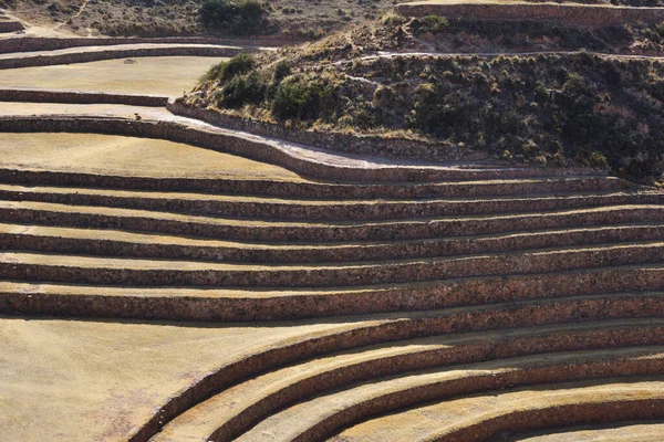 Terrazas Circulares Incas Únicas Moray Perú América Del Sur — Foto de Stock