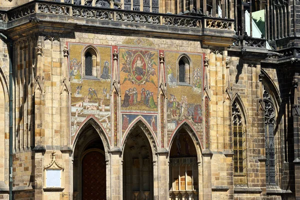 Detaljer Vitus Katedralen Prag Tjeckien — Stockfoto