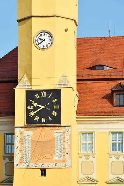 Bautzen Alemanha Outubro Relógio Prefeitura Bautzen Outubro 2015 Bautzen Alemanha — Fotografia de Stock