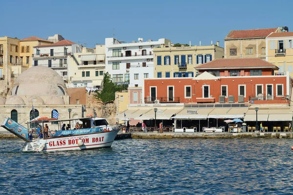 Chania Griekenland Augustus Stadsgebouwen Haven Van Chania Griekenland Augustus 2014 — Stockfoto