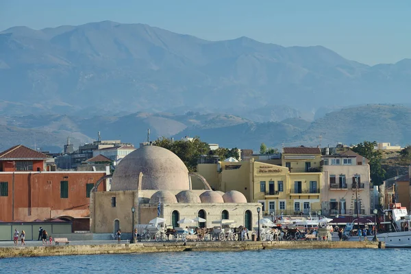 Chania Griekenland Augustus Stadsgebouwen Haven Van Chania Griekenland Augustus 2014 — Stockfoto