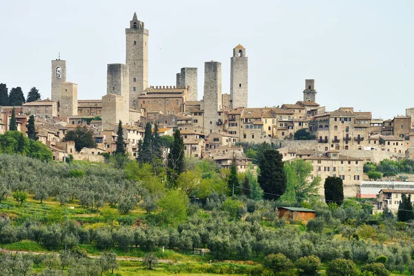 Talya Nın Ortaçağ Şehri San Gimignano Toskana — Stok fotoğraf