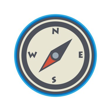 Pusula simgesi ya da imza, soyut vektör illüstrasyonu