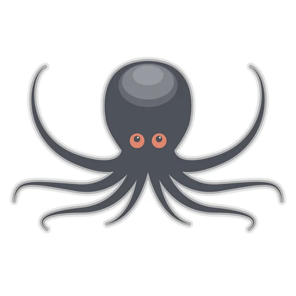 Octopus Icon Sign Abstract Vector Illustration — Stock Vector