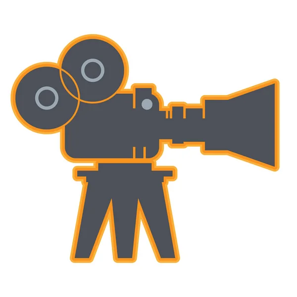 Ikona Lub Znak Kamery Filmowej Ilustracja Wektora Abstrakcyjnego — Wektor stockowy