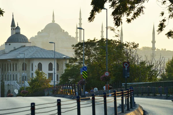 Istanbul Agosto Silhouette Della Moschea Sullo Skyline Della Città Agosto — Foto Stock