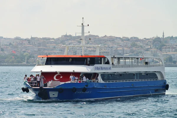 Istanbul Augusti Färja Båt Bosporen Sund Den Augusti 2013 Istanbul — Stockfoto