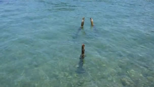 Water Oppervlak Van Zee Met Kleine Golven Rimpelingen — Stockvideo