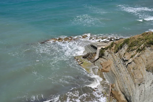 Pasos Acantilados Aldea Peroulades Isla Corfú Grecia Formaciones Geológicas Únicas — Foto de Stock