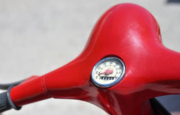 Speedometer Dial Red Old Scooter Moped — Stock Photo, Image