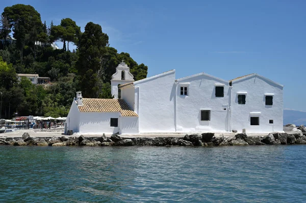 Πόλη Της Κέρκυρας Ιουνίου Θέα Προς Μονή Βλαχέρνας Στις Ιουνίου — Φωτογραφία Αρχείου