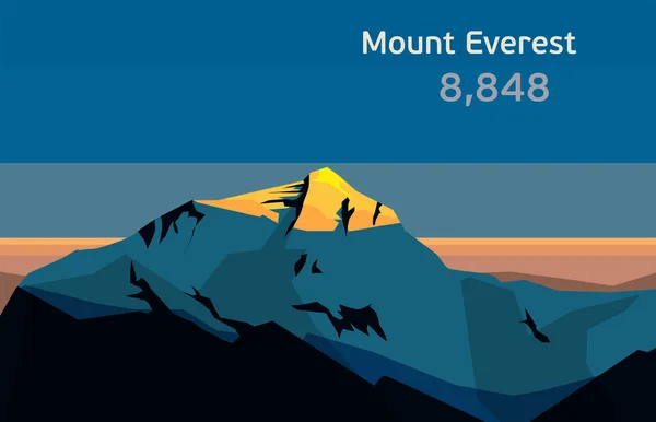 Mountain Everest Climbing Trekking Hiking Mountaineering Other Extreme Activities Template — Stock Vector