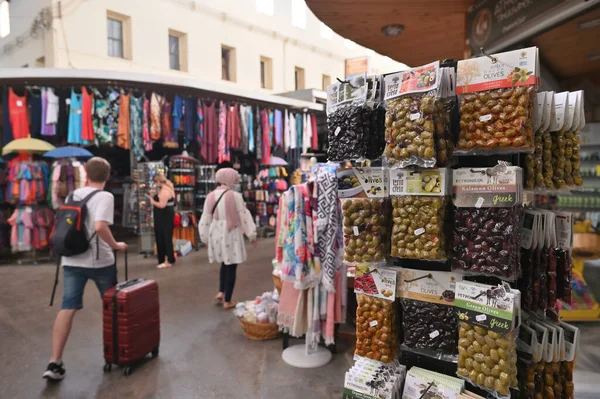 Chania Grécia Julho Alimentos Para Venda Mercado Chania Creta Grécia — Fotografia de Stock