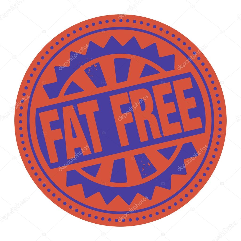 Abstract stamp or label with the text Fat Free