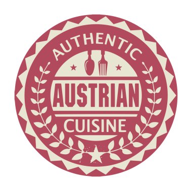 soyut damga veya etiketi metin otantik Avusturya mutfağı