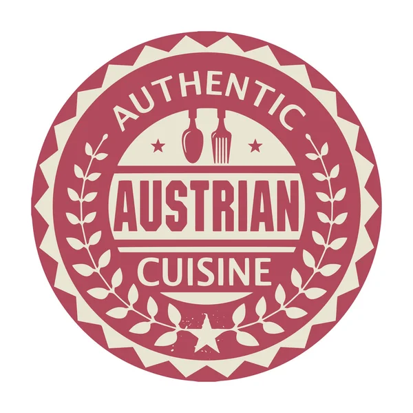 soyut damga veya etiketi metin otantik Avusturya mutfağı