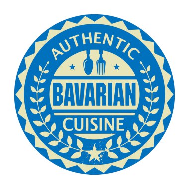 soyut damga veya etiketi metin otantik Bavyera mutfağı