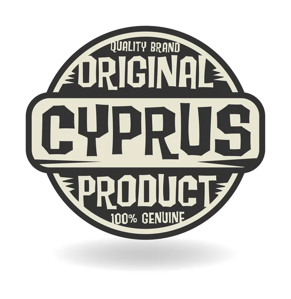 Abstracte stempel met tekst origineel product van cyprus — Stockvector