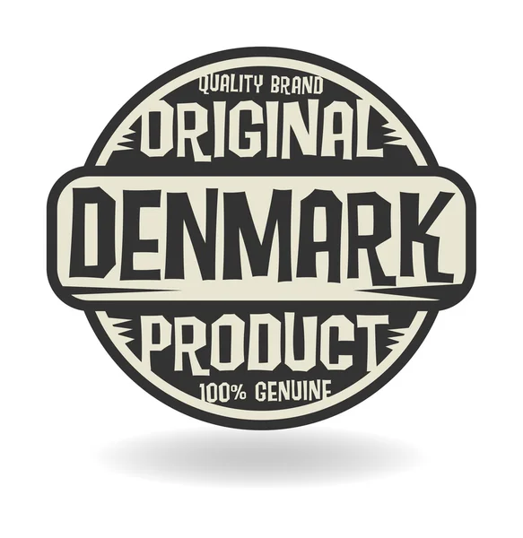デンマークのテキスト オリジナル製品で抽象的なスタンプ — ストックベクタ
