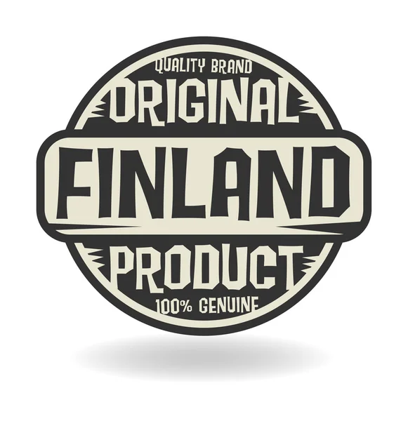 Abstract stamp with text Original Product of Finland — Stock Vector