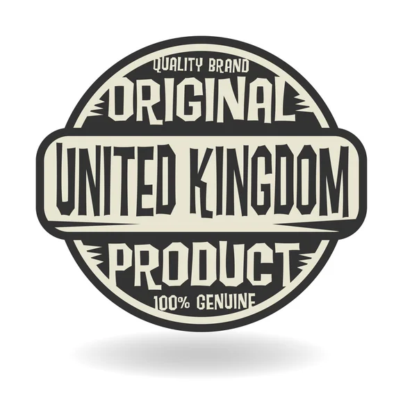 Selo abstrato com texto Produto original do Reino Unido — Vetor de Stock