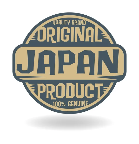 Stempel streszczenie tekst oryginalny produkt z Japonii — Wektor stockowy