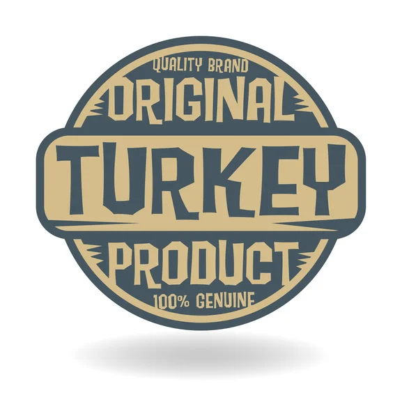 Abstract stamp with text Original Product of Turkey — Stock Vector