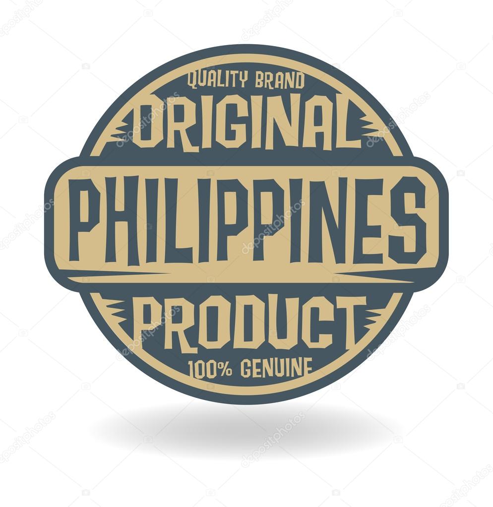 Abstract stamp with text Original Product of Philippines