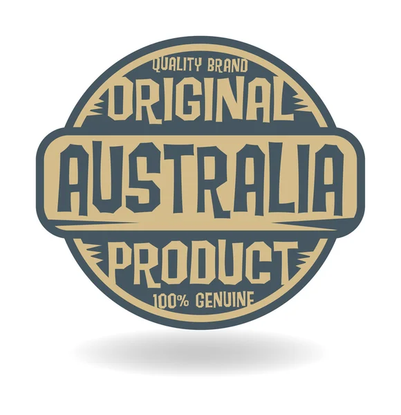 Soyut damga ile metin orijinal ürün, Avustralya — Stok Vektör