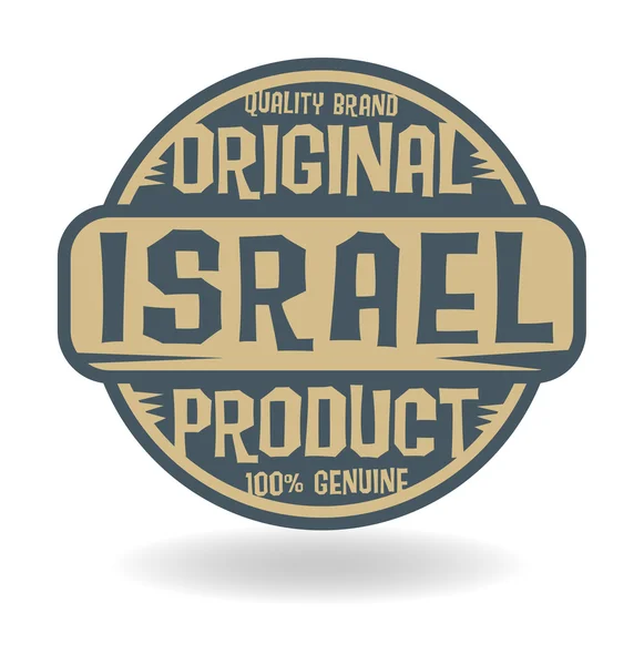 Selo abstrato com texto Produto original de Israel —  Vetores de Stock