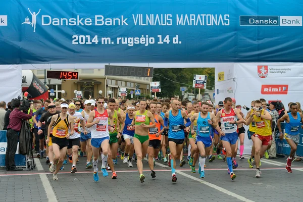 Corredores al inicio de la Maratón de Vilna —  Fotos de Stock