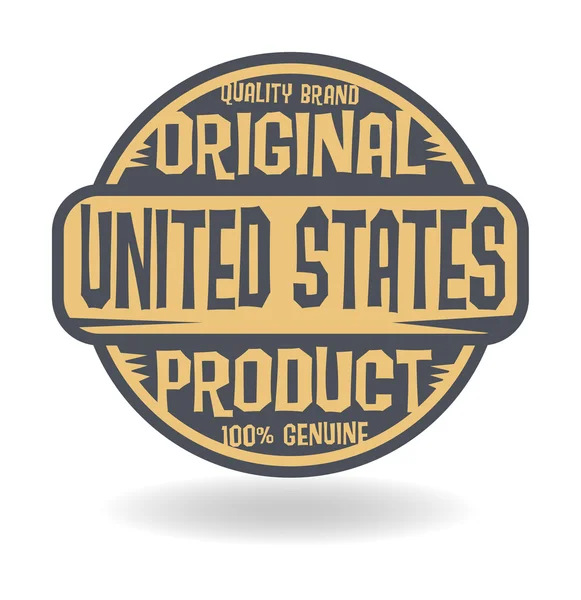 アメリカ合衆国のテキスト オリジナル製品で抽象的なスタンプ — ストックベクタ