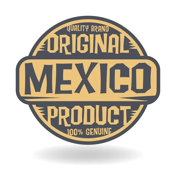 멕시코의 텍스트 원래 제품과 함께 추상 스탬프 — 스톡 벡터