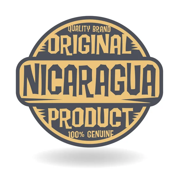 Stempel streszczenie tekst oryginalny produkt z Nikaragui — Wektor stockowy