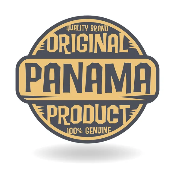 Abstrakte Marke mit Text Originalprodukt von Panama — Stockvektor